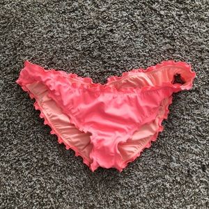 Pink Ruched Victoria’s Secret Bikini Bottoms